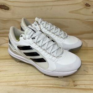 Adidas PureHustle 2 Elite Metal Womens Softball Cleats White Silver Size 8
